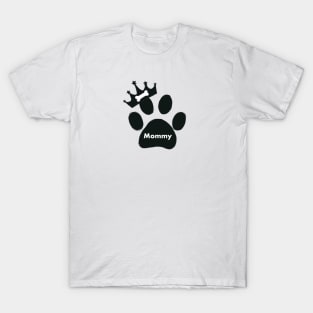 Mommy name made of hand drawn paw prints T-Shirt